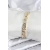 Pirinç VIP Seri Gold Renk Zirkon Taşlı Kadın Bileklik