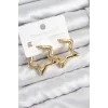Pirinç Yıldız Model Gold Renk Kadın Küpe