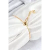 Pirinç Zirkon Taşlı Daire Model Gold Renk Asansörlü Kadın Bileklik