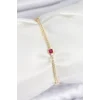 Pirinç Zirkon Taşlı Kare Model Gold Renk Kadın Bilekilk