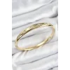 Pirinç Zirkon Taşlı Kutup Yıldızı Model Gold Renk Kadın Kelepçe