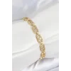 Pirinç Zirkon Taşlı Messika Model Gold Renk VIP Seri Kadın Bileklik