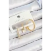 Pirinç Zirkon Taşlı Sallantılı Model Gold Renk 3lü Çift Kadın Küpe Set