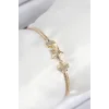 Pirinç Zirkon Taşlı Yıldız Model Gold Renk Kadın Bileklik