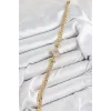 Pirinç Zirkon Taşlı Yonca Model Gold Renk Kadın Bileklik