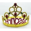 Prenses Yazılı Altın Renk Ayarlanabilir Parti Tacı 60 Cm