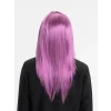 Rose Pembe Renk Düz Kesim Uzun Parti Peruğu Takma Saç