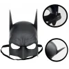 Siyah Renk Çocuk Boy Arkadan Lastikli Batman Maskesi A Kalite  20x14 Cm