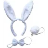 Tavşan Kostüm Seti Taç Papyon Kuyruk Beyaz Renk