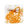 Turuncu Renk 4 mm Yaklaşık 220 adet/20 gram Cam Boncuk Oya Yazma Bileklik ve Kolye