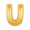 U Harf Folyo Balon Altın Renk  40 İnç