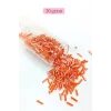 Uzun Boru Kesme Boncuk Çap 2mm Uzunluk 10 mm - 20 Gram - Turuncu Beyaz - BNC255
