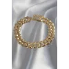 Vip Seri Gurmet Zirkon Taşlı Gold Renk Bileklik