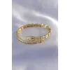 VIP Seri Yılan Model Gold Renk Kadın Kelepçe Bileklik