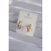 XUPİNG Rose Renk Zirkon Taşlı Halka Küpe