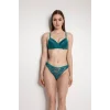 Yeşil Destekli Slip Külotlu Dantelli Sütyen Takımı 4007