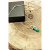 Yeşim Doğal Taşı Zincirli El Yapımı Tasarımlı Kolye Uç: 3,5 cm Zincir: 20 cm Kutulu