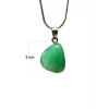 Yeşim Taşı Doğal Taşı Zincirli El Yapımı Kolye Uç: 2 cm Zincir: 20 cm Kutulu