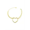 Zincir Kalp Bileklik - Altın