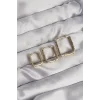 Pirinç Gold Renk Renkli Zirkon Taşlı Kare Model Küpe Seti