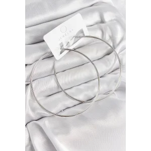 Pirinç Halka Model Gümüş Renk Kadın Küpe