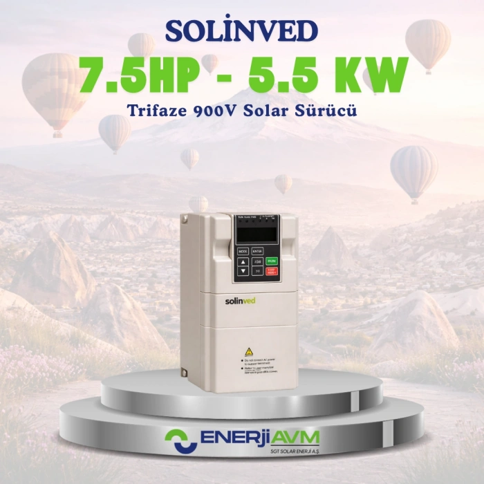 Solinved 7.5HP 5.5 kW 900V Trifaze Solar Sürücü