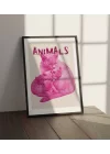 Anne Kedi ve Yavru Kediler Tablosu , Hayvan Temalı Poster, Çerçeveli Duvar Tablosu, ANIMALS Koleksiyonu