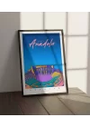 Antalya Hatırası Aspendos Poster, Çerçeveli Duvar Tablosu, Bir Aşktır Anadolu Koleksiyonu