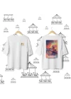 Gökyüzünde Meditasyon Yapmak, Grafik Sanat Sırt Baskılı Tişört, Modern Sırt Baskılı T-shirt, Kaliteli Baskı, Kaliteli Kumaş, DREAMERS Koleksiyonu