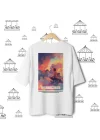 Gökyüzünde Meditasyon Yapmak, Grafik Sanat Sırt Baskılı Tişört, Modern Sırt Baskılı T-shirt, Kaliteli Baskı, Kaliteli Kumaş, DREAMERS Koleksiyonu