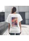 Gökyüzünde Meditasyon Yapmak, Grafik Sanat Sırt Baskılı Tişört, Modern Sırt Baskılı T-shirt, Kaliteli Baskı, Kaliteli Kumaş, DREAMERS Koleksiyonu