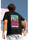 Hayalim Aslanlarla Yaşamak, Grafik Sanat Sırt Baskılı Tişört, Modern Sırt Baskılı T-shirt, Kaliteli Baskı, Kaliteli Kumaş, DREAMERS Koleksiyonu