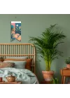 Gece Manzaralı Bitki Temalı Duvar Flaması | Yatak Odası İçin Huzurlu Poster | 25x50 – 50x100 cm