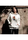 Geometrik Çok Renkli Sanat Baskılı Kapşonlu Hoodie, Abstract Renkli İllüstrasyon Baskılı Sweatshirt, DREAMERS Koleksiyonu