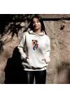 Geometrik Renkli Sanat Baskılı Kapşonlu Hoodie, Abstract İllüstrasyon Baskılı Sweatshirt, DREAMERS Koleksiyonu