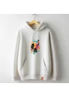 Geometrik Sanat Baskılı Kapşonlu Hoodie, Abstract İllüstrasyon Baskılı Sweatshirt, DREAMERS Koleksiyonu