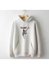 Gri Kedi Baskılı Kapşonlu Hoodie, Kedi Baskılı Sweatshirt, ANIMAL Koleksiyonu