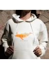 Hayalim Balina İle Yüzmek Baskılı Kapşonlu Hoodie, Hayallerim Baskılı Sweatshirt, DREAMERS Koleksiyonu