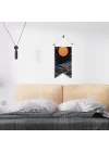 Karanlık Uzay ve Yalnızlık Temalı Poster Bayrağı – Uzak Güneşler ve Silüetli Kumaş Duvar Dekoru | 25x50 – 50x100 cm