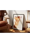 Kedi ve Yavru Kedi Tablosu , Hayvan Temalı Poster, Çerçeveli Duvar Tablosu, ANIMALS Koleksiyonu