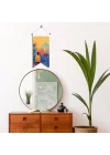 Renkli Bitkiler Arasında Meditasyon Havası Sunan Duvar Flaması | Kumaş Duvar Posteri | 25x50 – 50x100 cm