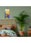 Renkli Bitkiler Arasında Meditasyon Havası Sunan Duvar Flaması | Kumaş Duvar Posteri | 25x50 – 50x100 cm