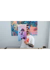 Renkli Sanatsal Duvar Bayrağı – Çocuk ve Bebek Panda Temalı Sevimli Tasarım | Modern Kumaş Duvar Dekoru | 25x50 – 50x100 cm