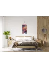 Renkli Sanatsal Duvar Bayrağı – Gökyüzü Temalı Yoga Figürlü Meditasyon Duvar Bayrağı | Modern Kumaş Duvar Dekoru | 25x50 – 50x100 cm