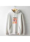 Turuncu Vaşak Baskılı Kapşonlu Hoodie, Kedi Baskılı Sweatshirt, ANIMAL Koleksiyonu