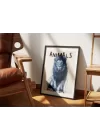 Vahşi Doğa Aslan Tablosu , Hayvan Temalı Poster, Çerçeveli Duvar Tablosu, ANIMALS Koleksiyonu