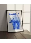 Vahşi Doğa Boz Ayı Tablosu , Hayvan Temalı Poster, Çerçeveli Duvar Tablosu, ANIMALS Koleksiyonu