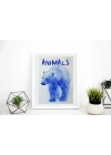 Vahşi Doğa Boz Ayı Tablosu , Hayvan Temalı Poster, Çerçeveli Duvar Tablosu, ANIMALS Koleksiyonu