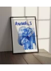 Vahşi Doğa Fil ve Yavru Fil Tablosu , Hayvan Temalı Poster, Çerçeveli Duvar Tablosu, ANIMALS Koleksiyonu