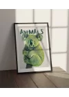 Vahşi Doğa Koala Tablosu , Hayvan Temalı Poster, Çerçeveli Duvar Tablosu, ANIMALS Koleksiyonu